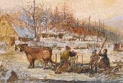 Cornelius Krieghoff A Winter Scene china oil painting artist